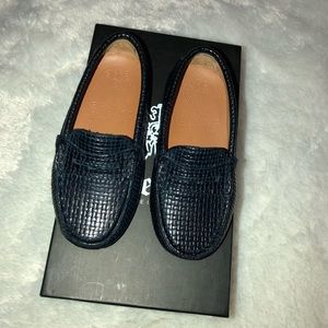 Kids mocasines crocodile print blue